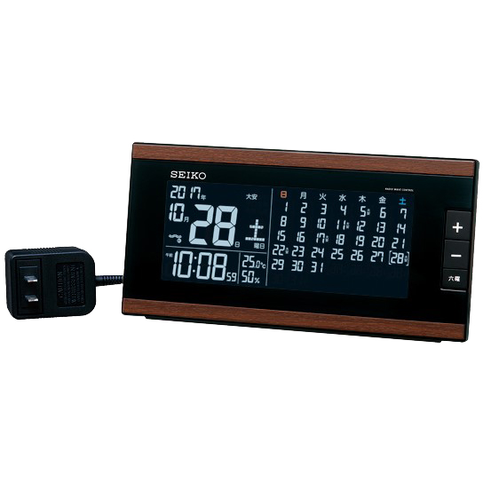 SEIKO(セイコー) 電波置時計 『マンスリーカレンダー搭載 交流式電源 デジタル電波置時計』 DL212B - 生活家電ディープライス