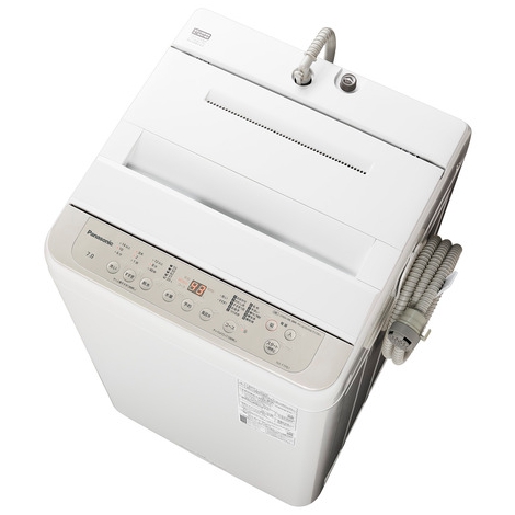 【時間指定不可】Panasonic(パナソニック) 洗濯・脱水容量7kg 全自動洗濯機 NA-F7PB1-C (エクリュベージュ) - 生活
