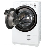 【代引不可】【日付・時間指定不可】SHARP(シャープ) 左開き 洗濯・脱水容量7kg  ドラム式洗濯乾燥機 ES-S7F-WL (ホワイト系)