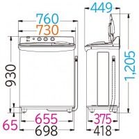 【時間指定不可】HITACHI(日立) 洗濯・脱水容量5.5kg 2槽式洗濯機 『青空』 PS-55AS2-W (ホワイト)