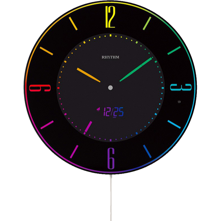 リズム時計 カラー表示デジタル掛時計（掛置兼用） 『Iroria A（イロリア エー）』 8RZ197SR02 - 生活家電ディープライス
