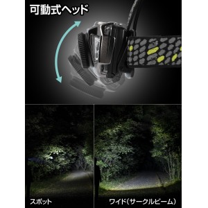 GENTOS(ジェントス) 専用充電池/乾電池兼用 LEDヘッドライト 『AXRAYシリーズ』 AR-100H